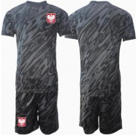 Camiseta Polonia Portero Segunda Equipación Replica Eurocopa 2024 para niños mangas cortas (+ Pantalones cortos)